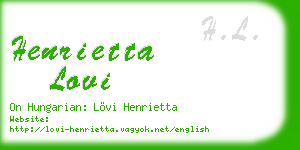 henrietta lovi business card